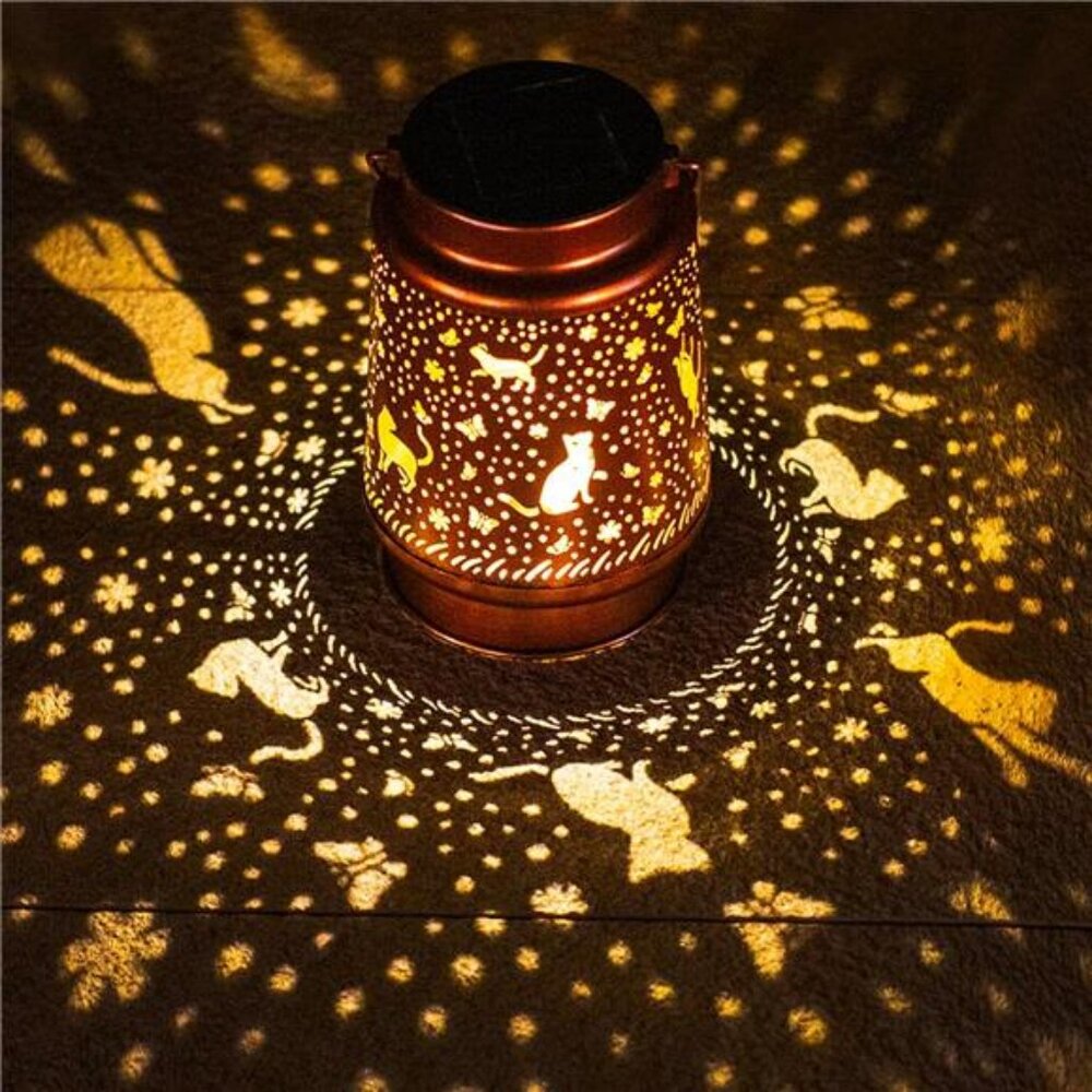 Cat Solar Lanterns Waterproof Hanging Solar Lights Cat Gifts for Women Men